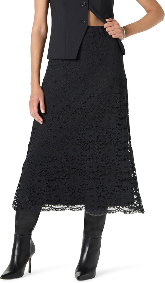 The Drop Women's Standard Elana Lace Midi Skirt