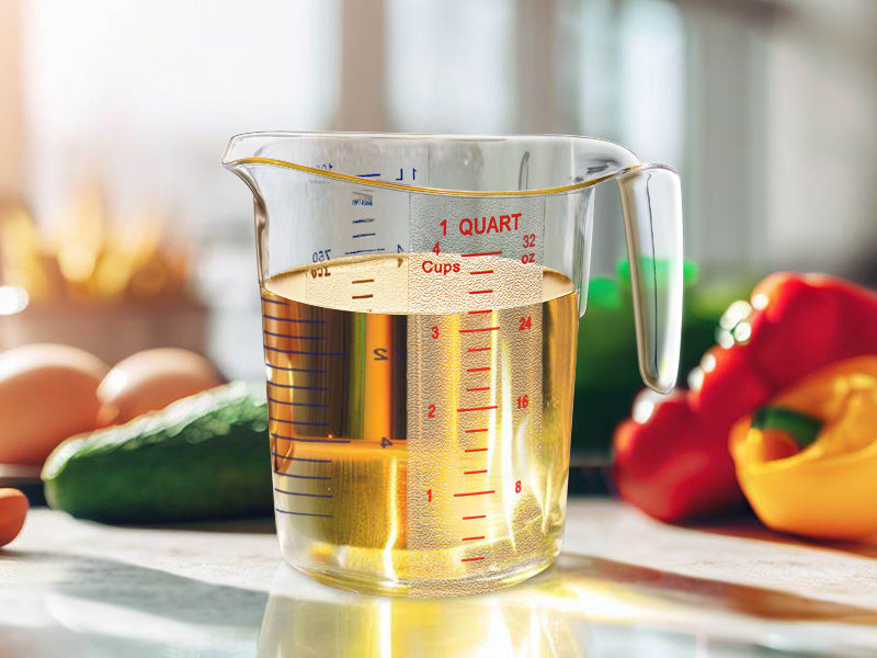 Amazing Abby - Melissa - Unbreakable Plastic Measuring Cups (3-Piece Set), Food-Grade Measuring Jugs, 1/2/4-Cup Capacity, Stackable and Dishwasher-Safe, Great for Oil, Vinegar, Flour, More