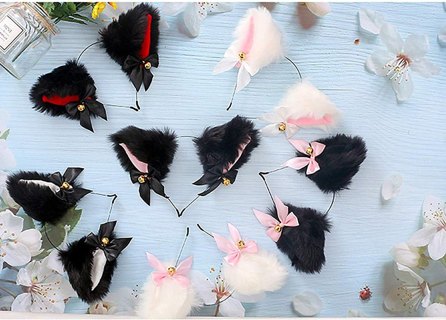 Faylay Cosplay Girl Plush Furry Cat Ears Headwear Accessory for Cam Girl Party