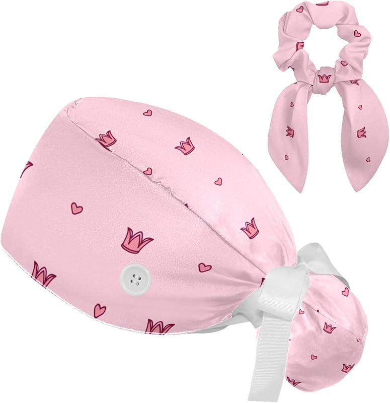Women's Working Caps with Scrunchies Tarot Pattern Background Lace-Up Hat Unisex Hair Covers One Size