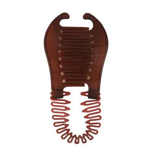 Mia e-Pony "Elongated" Ponytail Holder Hair Styling Tool, Modern Banana Clip Opens at Top for a Chic Hollywood Hairstyle for Women, Teens, Girls - Tortoise Brown