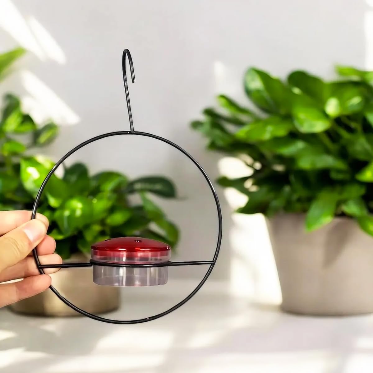 2025 New Hummingbird Feeder, 4PCS Circular Hanging Ant & Bee-Proof Hummingbird Feeders for Outdoor Garden, Patio, Backyard - Leak-Proof, Easy to Clean and Refill