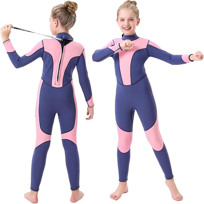 Seaskin Kids Wetsuit for Boys Girls Toddler 3mm Back Zip Thermal Swimsuits