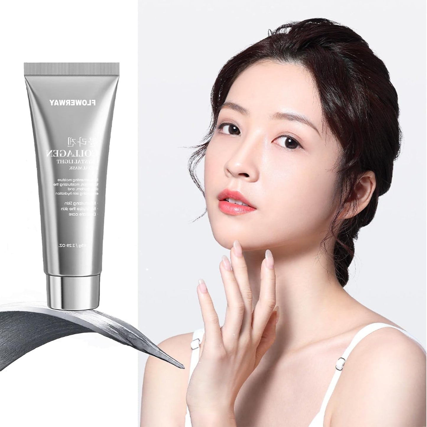 Collagen Overnight Wrapping Face Mask for Korean Glass Skin, Collagen Night Wrapping Peel Off Facial Mask Pack, Firming and Wrinkle Reduction Sheet Mask, Hydrolyzed Collagen For Glowing Skin