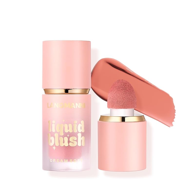 Jolilab Liquid Blush - High Pigment, Long - Lasting, Buildable Color for a Natural Glow（#1+2）