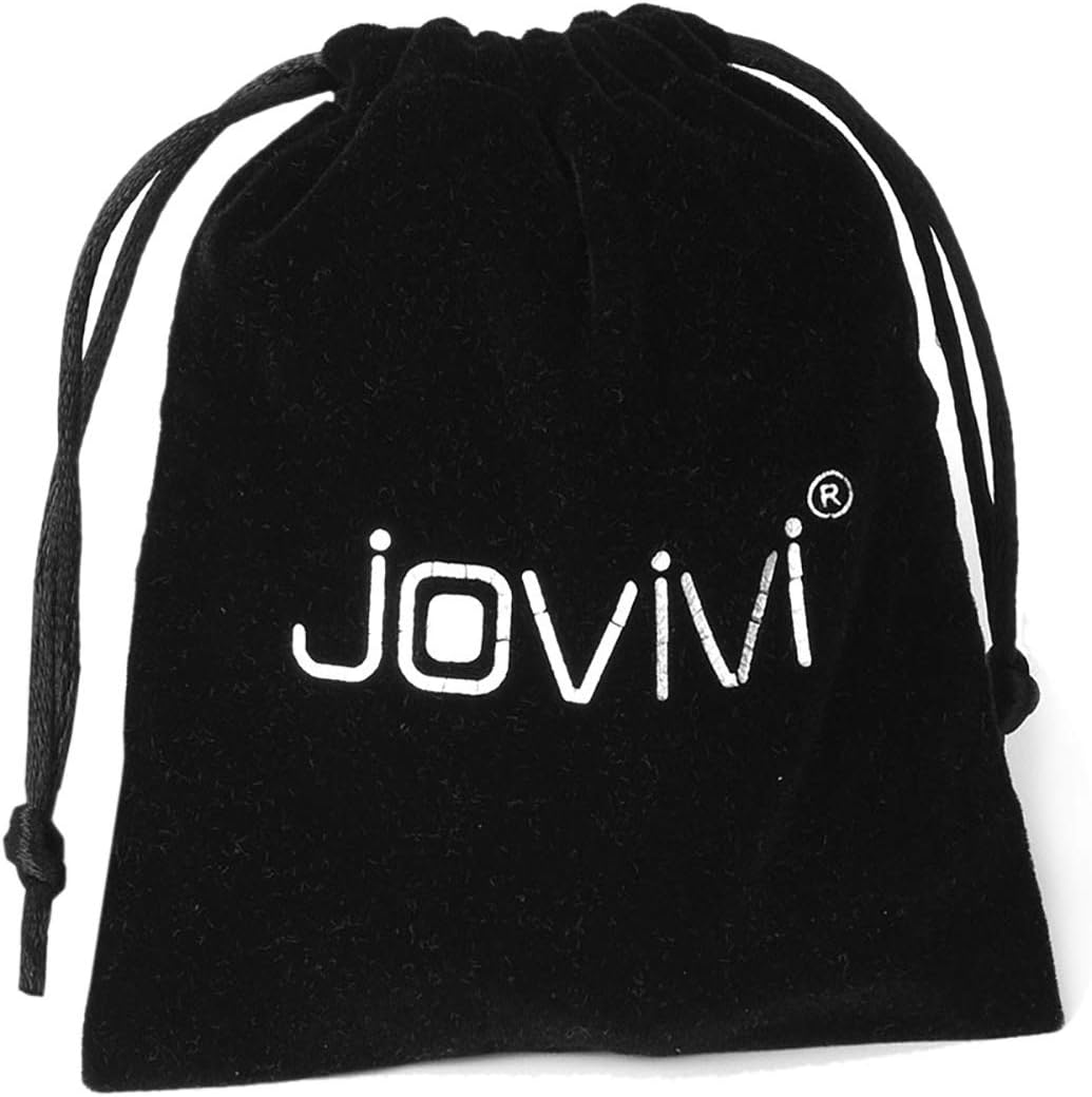 JOVIVI 3pcs Spike Studded Rivets Punk Rock Biker Wide Strap Genuine Leather Bracelets Necklace Chain Wristband Adjustable