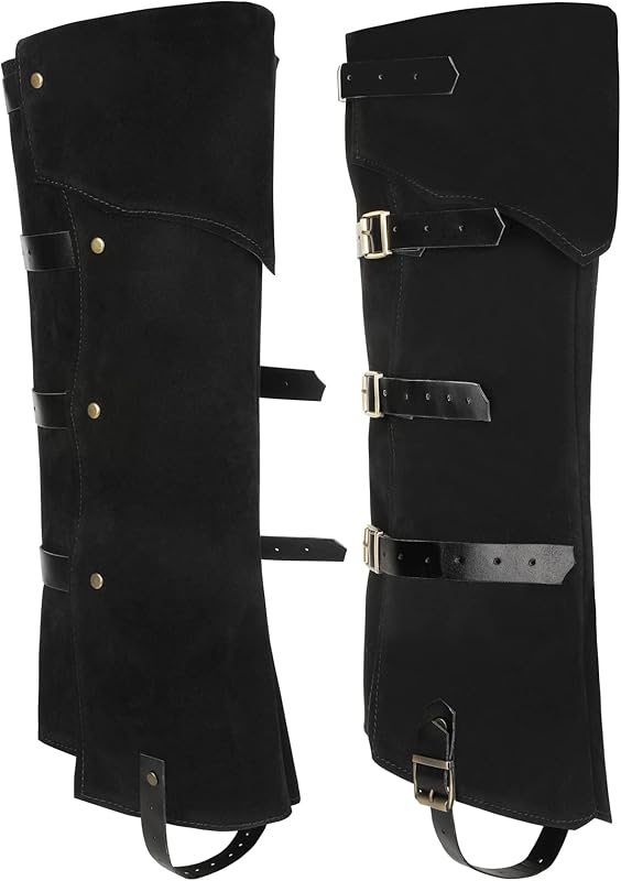 Pirate Boots Covers Medieval Renaissance Steampunk Boots Covers Tops with Studs for Halloween Costume