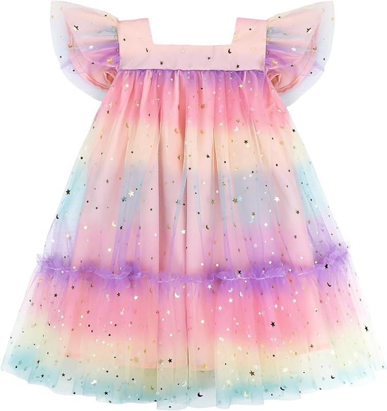 AGQT Baby Girls Tutu Dress Tulle Sundress Size 9M-5T