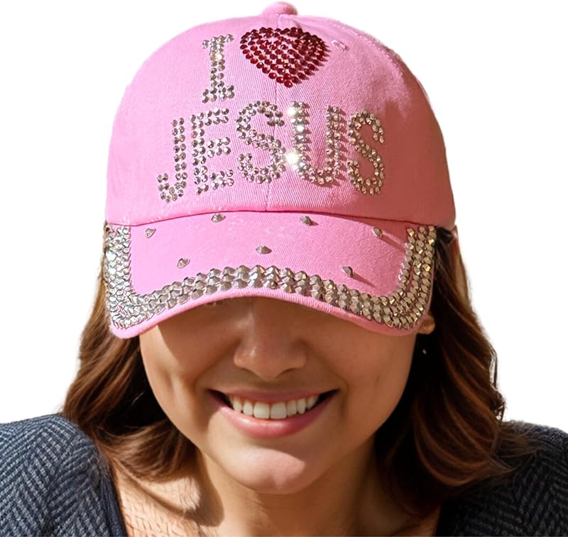 Popfizzy Bedazzled Hat for Women and Girls, Rhinestone Denim and Diamond Hat, Fun Adult Bling Hats, Sparkly Gifts, One Size