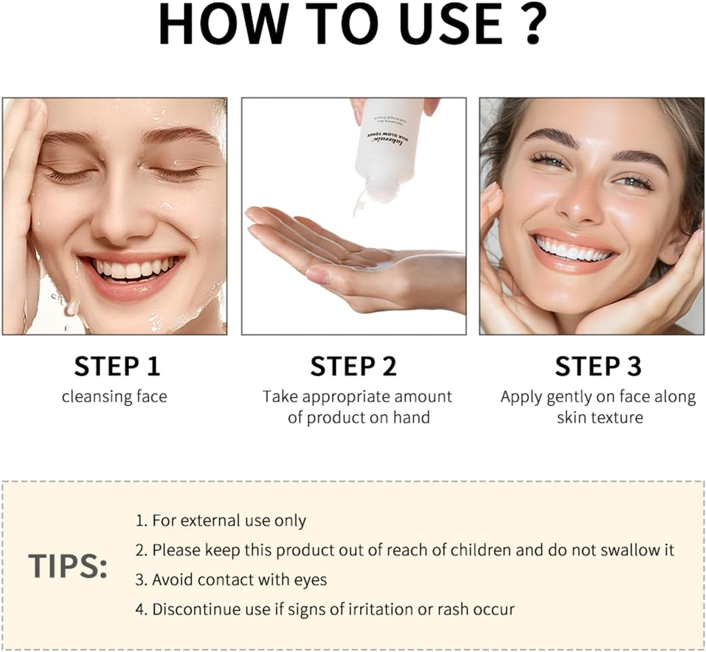 Milk Glow Toner for Face - Deep Hydrating Milky Facial Toner with Niacinamide, Refreshing Skin, Moisturizer & Smooth, Ordinary Toner Skin Care, Cruelty Free, Vegan (100ml)