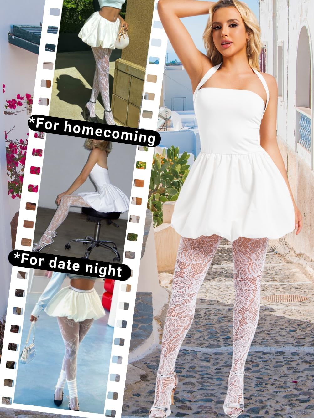 Sexy Lace Tights For Women, High Waisted Fishnet Stockings Concert, Floral Patterned Pantyhose Leggings Rave Outfits
