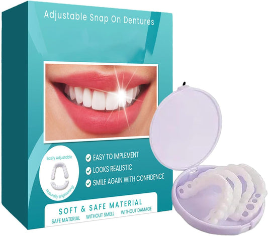 Temporary Teeth Perfect Cover,Adjustable Snap On,Moldable False Teeth for Beautiful Smile,Nature and Comfortable