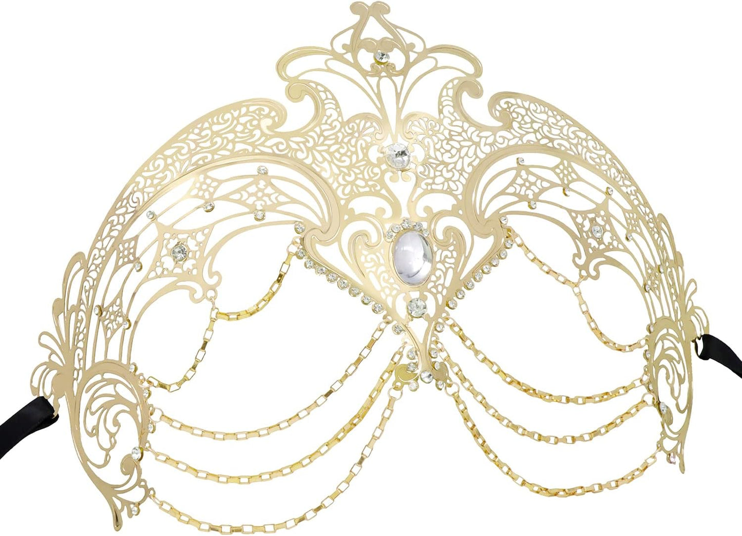 Thmyo Women's Masquerade Laser Cut Metal Venetian Pretty Halloween Costume Mask