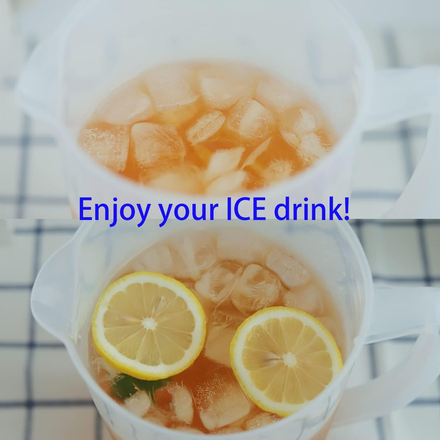 0.66 Gallon/2.5 Litre Plastic Pitcher with Lid BPA-FREE Eco-Friendly Carafes Mix Drinks Water Jug for Hot/Cold Lemonade Juice Beverage Jar Ice Tea Kettle (Blue, 81oz)