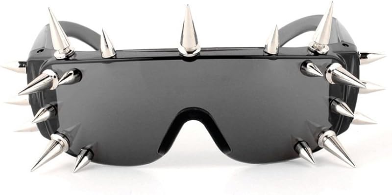 mincl/Punk Rocker Large Shield Spike Fashion Novelty Club Sunglasses