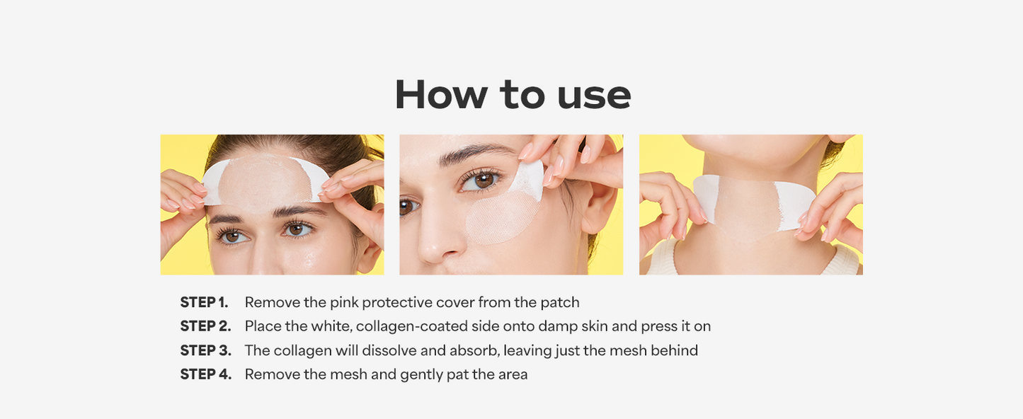 SUNGBOON EDITOR Deep Collagen Melting Patch | Real Collagen, Glutathione, Glass Skin, Skin Firming for Deep Wrinkle, Spot Correcting, Collagen Patches, Under Eye Mask, Korean Skin Care, 1.13 ounces