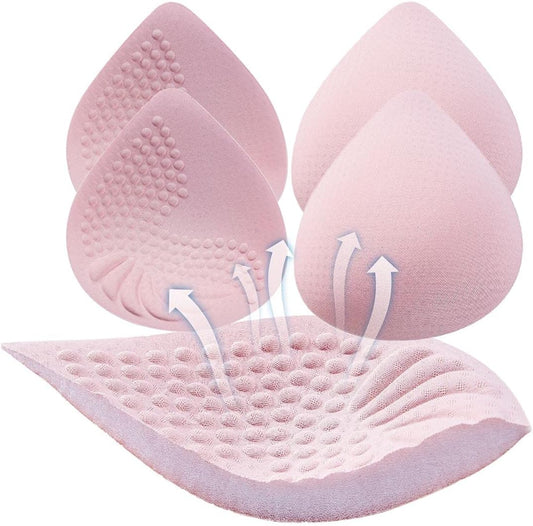 PRETTYWELL Bra Pads Inserts, 2 Pairs Latex Bras Inserts for Sports Bras, Bra Cups Inserts for Bikini Tops