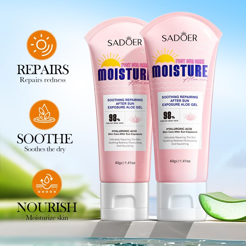 Travel-Size Sunscreen Set - 40ml Face SPF 50+ & 60ml Body Lotion, TSA-Approved, Reef-Safe, Broad Spectrum UVA/UVB Protection, Non-Greasy with Vitamin E & Aloe Vera