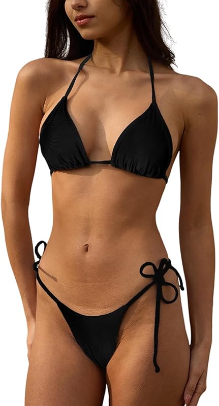 Bikini Sets Women Thongs Cheeky Two Piece Swimsuit Sexy Swimwear Triangle Cute Bathing Suit String