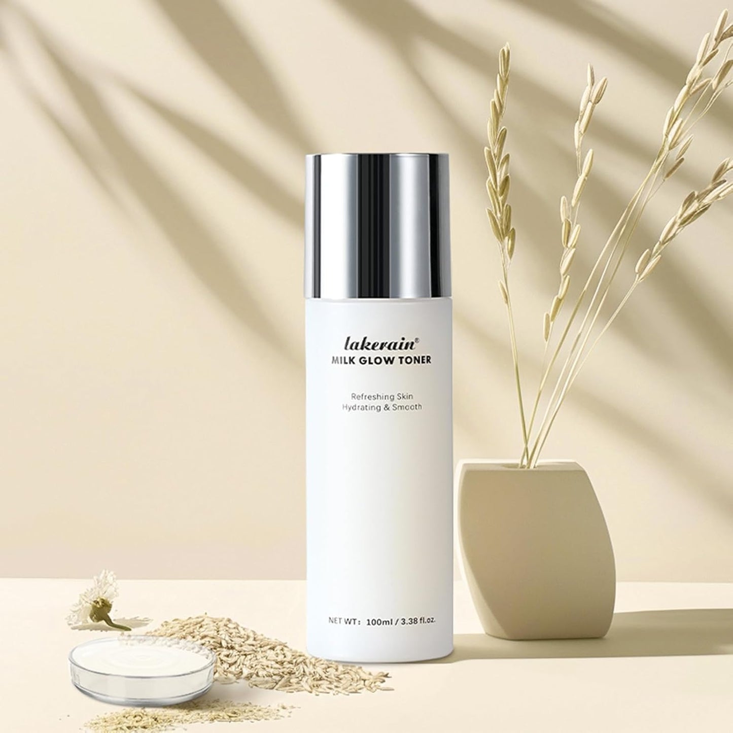 Milk Glow Toner for Face - Deep Hydrating Milky Facial Toner with Niacinamide, Refreshing Skin, Moisturizer & Smooth, Ordinary Toner Skin Care, Cruelty Free, Vegan (100ml)