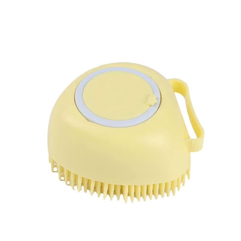 Luxury 2-in-1 Pet Spa Brush - Shampoo Dispensing Silicone Groomer for Dogs & Cats (Pink)