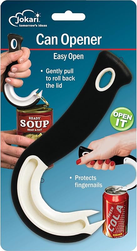 Ultimate Easy Open Ring Pull Can Opener 3 Pack by Jokari. Durable Non Slip Rubber Grip Makes Opening Aluminum Container Tabs Simple. Perfect for Protecting Nails and Folks with Joint Pain or Arthritis