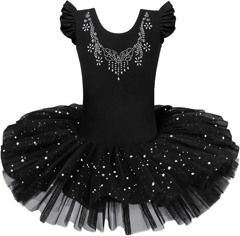 ZNYUNE Girls Kids Ballet Dress Princess Sparkly Ballet Leotards Tutu Girls Dancewear Costume