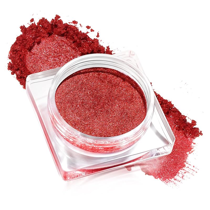 Single Shimmer Cream Eyeshadow, Rose Metallic Highly Pigmented Monochrome Eye shadow Palette, Blendable Sparkly Eye Glitter Waterproof Natural Mini EyeMakeup Brightener Highlighter for 24 hours makeup