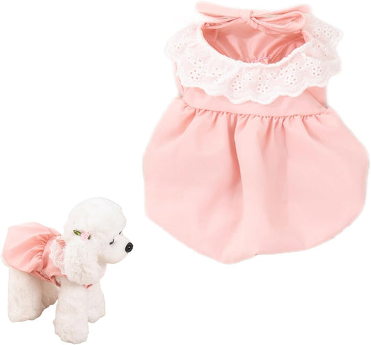 DICOCO Dog Clothing Cat Costume ペットワンピース Sleevelessふんわりドレス For summer use coolしい ポリエステルSoftらかMaterial Scalabilityあり Small Dog Medium-sized dog for Cats おPrincess style  popularity Cuteい ペットファッション イエロー L