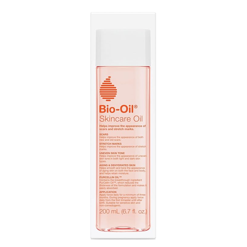 Bio-Oil Skincare Body Oil Serum for Scars and Stretch Marks, Face and Body Moisturizer with Vitamin E & A for Sensitive Dry Skin, Dermatologist Recommended, Non-Comedogenic, 4.2 Oz