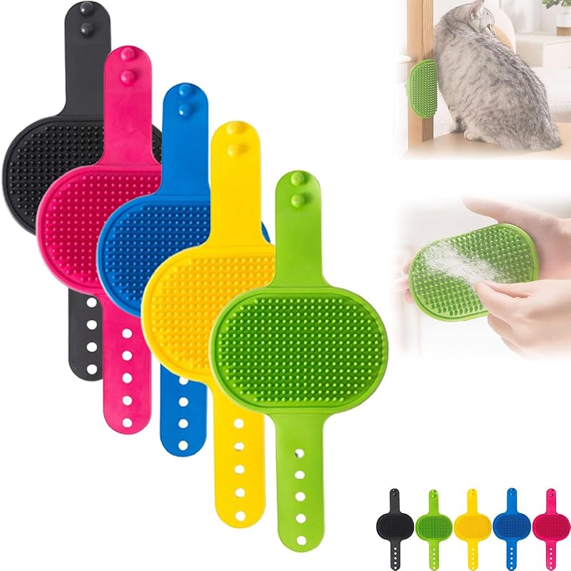 Silicone Grooming Strap Pad for Cats,Meowvo Cat Scratcher, Meowvo Silicone Grooming Scratch Pad, Cats Combs Cat Massager for Climbing Frames Table Legs