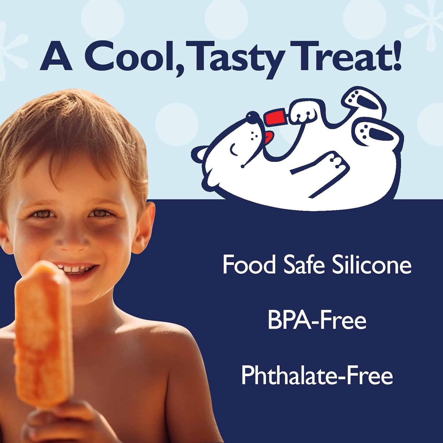 Popsicle Molds Silicone Ice Pop Mold for 6 Pieces, BPA Free, Homemade Frozen Dessert