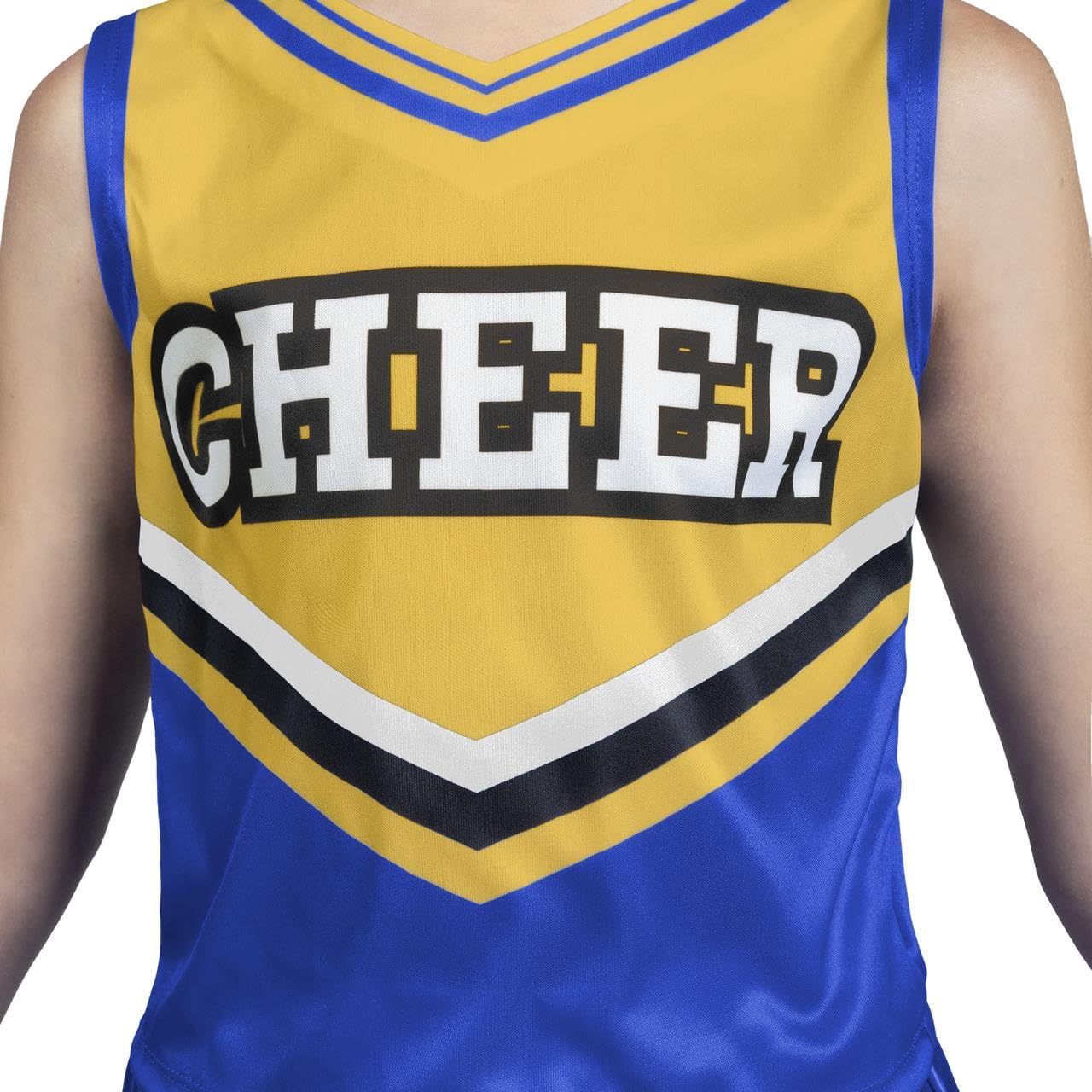 Spooktacular Creations Girl Cheerleader Costume, Halloween Cute Cheer Uniform Outfit with Accessories for Dress Up Parties