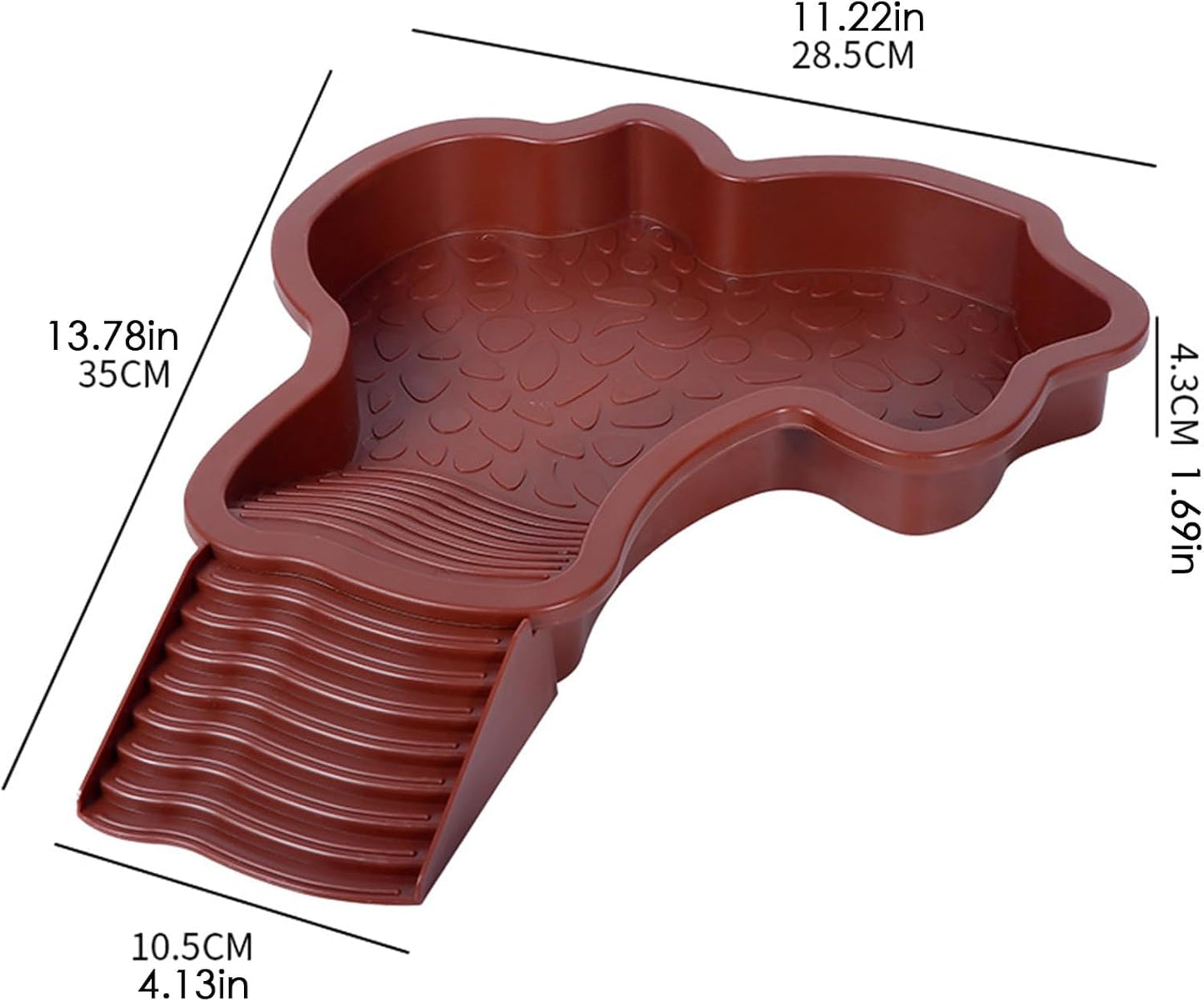 Piscine Tortue Terrestre Mangeoire, Plat d'eau Bassin pour Tortue de Piscine avec Rampe, Bol d'eau pour Reptiles avec Échelle, Bassin de Douche pour Terrasse (A)