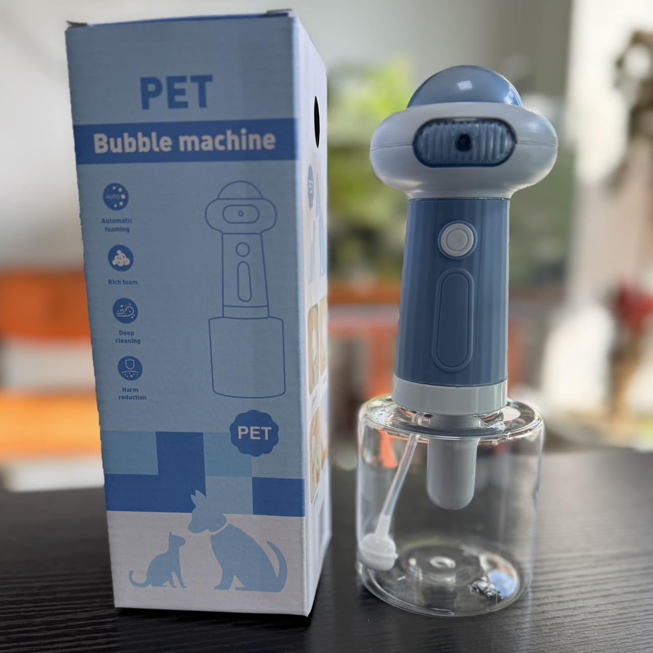 【2025New Arrival】Dog シャンプー BubbleてDevice ペットUse IPX7Waterproof ソープディスペンサー 【IPX7Waterproof Automatic foaming】Type-C Rechargeable Dog/Cat friendly Low Noise Design [400ml Large Capacity+ScaleりPayき シャンプーCan be saved] おBath/バスSupplies Low noise level efficien