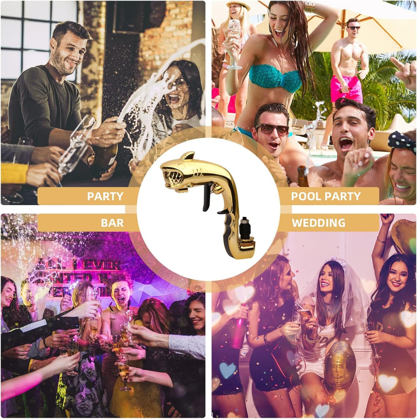 Champagne or Beer shooter, Beer Gun Shooter,Bubbly Blaster For Party/Birthday/Christmas/Hallowmas,Champagne Gun Shooter for Bubbly Water