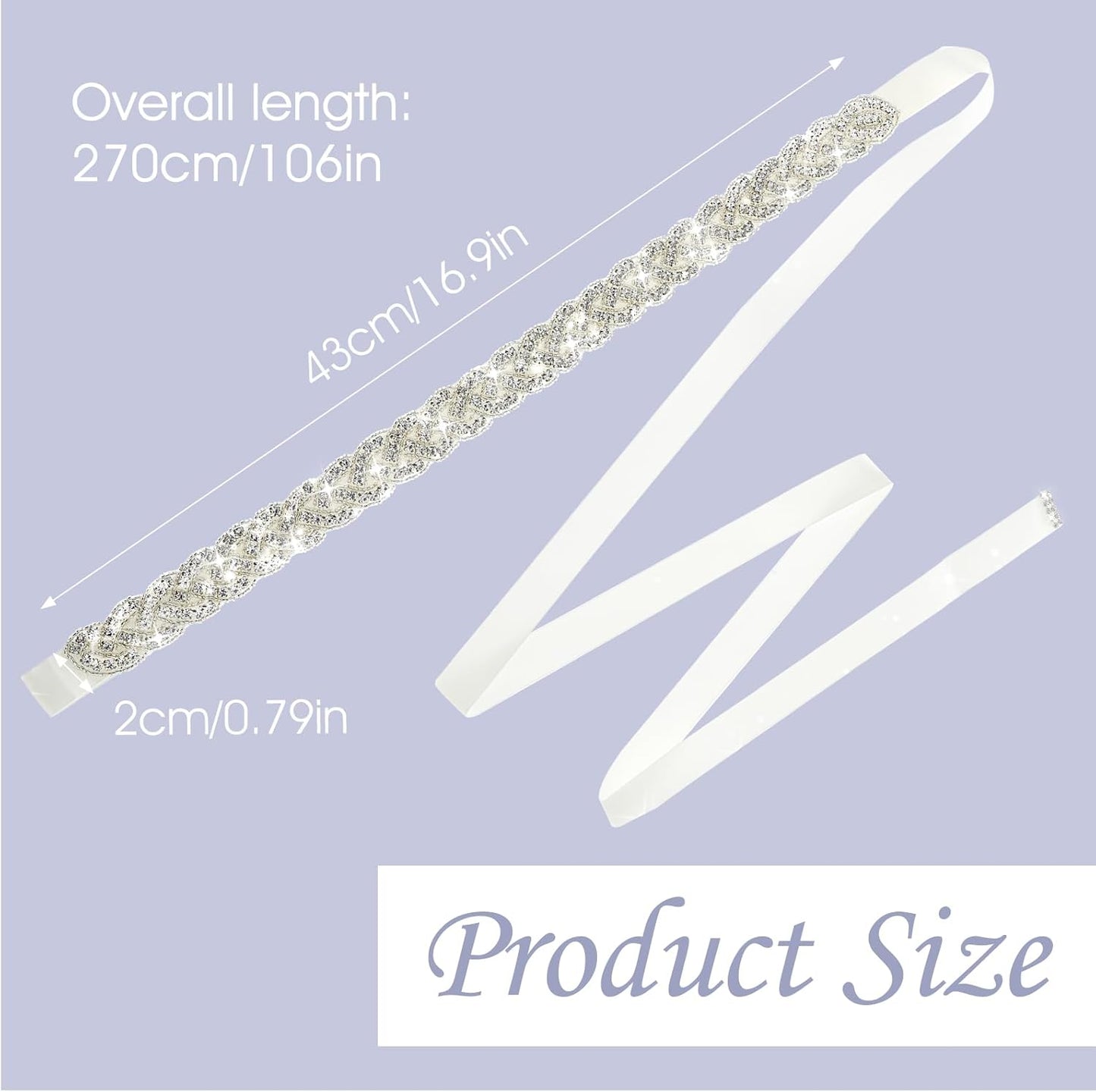 Handcrafted Bridal Rhinestone Wedding Waist Belt for Women, Bling Crystal Belts Glitter Ribbon Belt for Jeans Dress