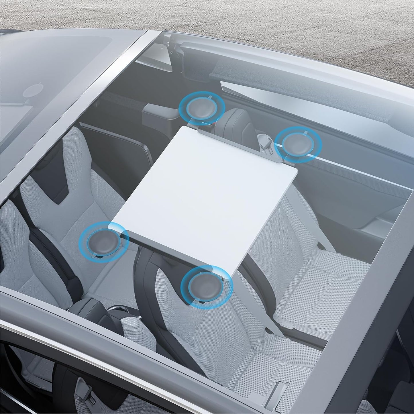 Starlink Mini Car Mount and Car Mounting Kit, Starlink Mini Mount with Strong Suction Cups and Dual Slots for Secure Sunroof/Front/Rear Window Installation, Suitable for Travel Internet