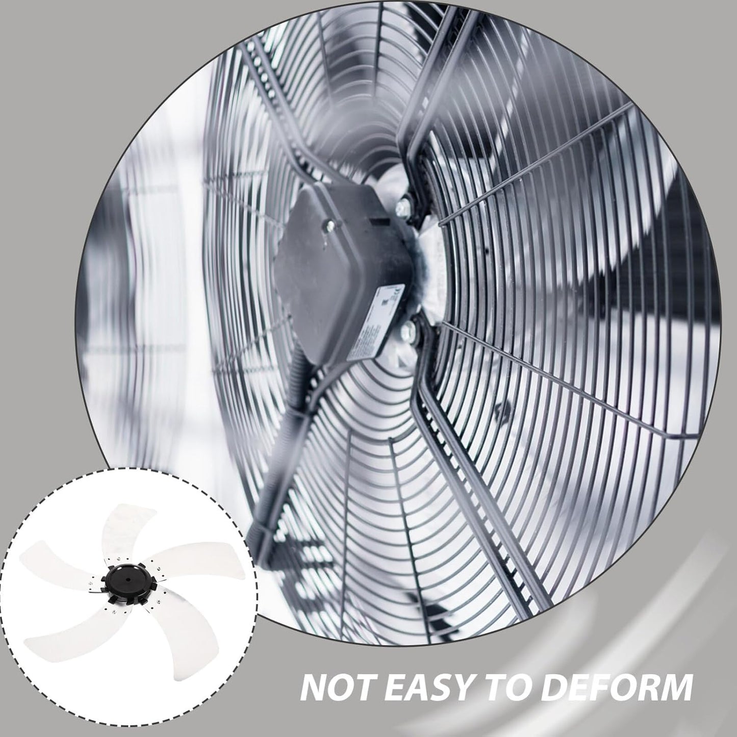 MAGICLULU Round Bore Fan Blade 5 Leaves Replacement Electric Fan Leaves 18 Inch Metal Fan Blades Replacement with Nut Cover Pedestal Fan Table Fanner Replacement Part for Home