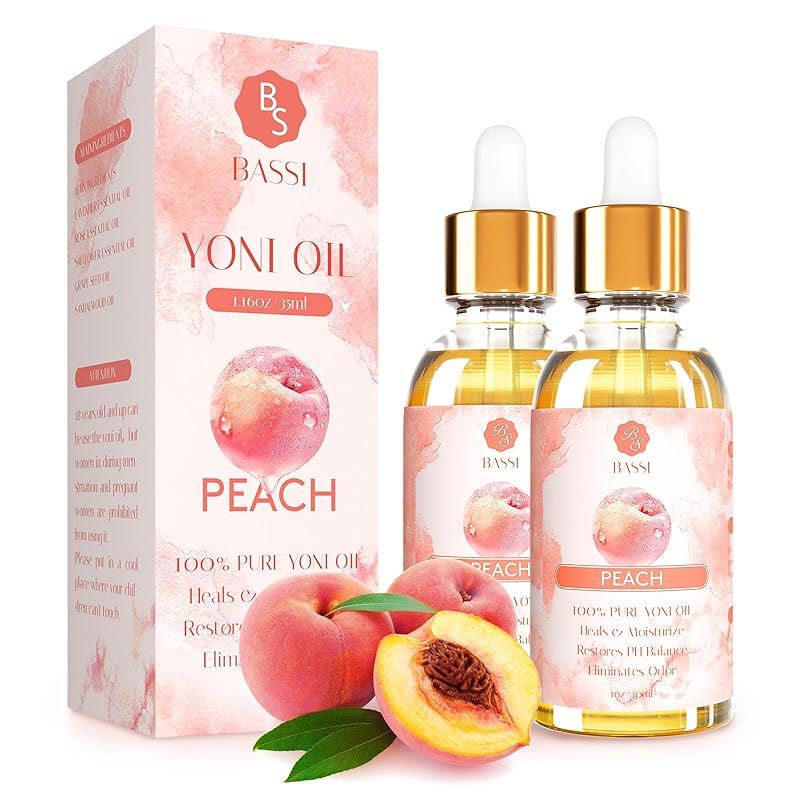 2 Packs Yoni Oil for Women - Strawberry Fresh Feminine Care Oil - All Natural Vaginal Oil Essential Oils, Reduces Odor, Restores pH Balance and Wetness, 1 fl oz/pc