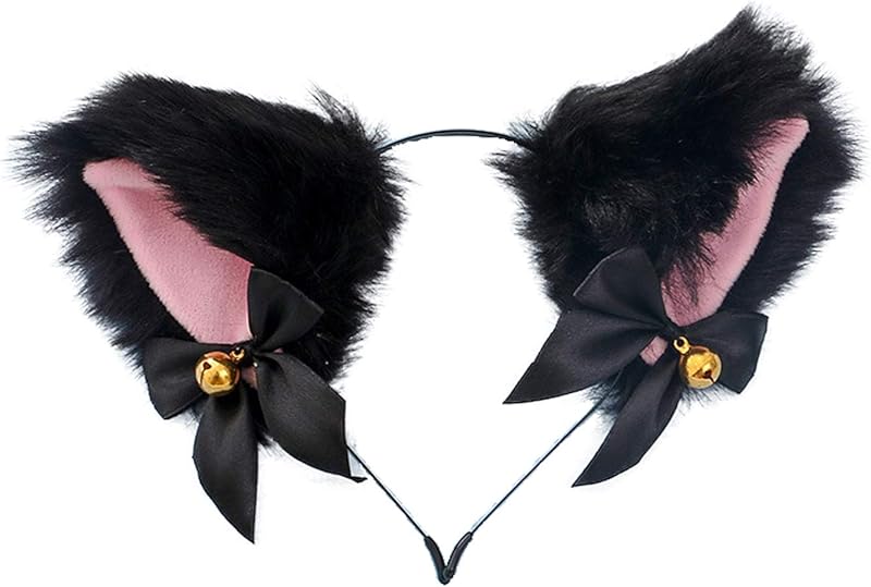 Faylay Cosplay Girl Plush Furry Cat Ears Headwear Accessory for Cam Girl Party