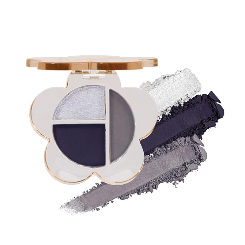 Pink Glitter Eyeshadow Palette,Matte Shimmer Cream Eye Shadow Lazy Smoky Brown Eyeshadow Highly Pigmented, Long-Lasting,3 Colors Eye Brightener Makeup Palette (101#)