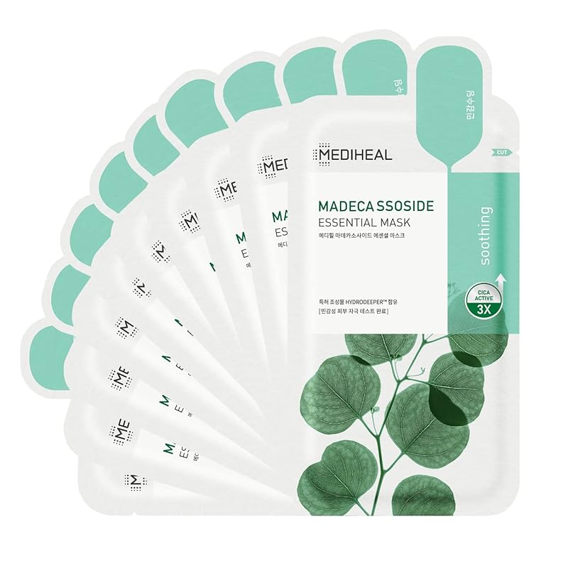 Mediheal Official Best Korean Sheet Mask - Collagen Essential Face Mask Lifting and Firming For All Skin Types Value Sets (4 Count (Pack of 1))