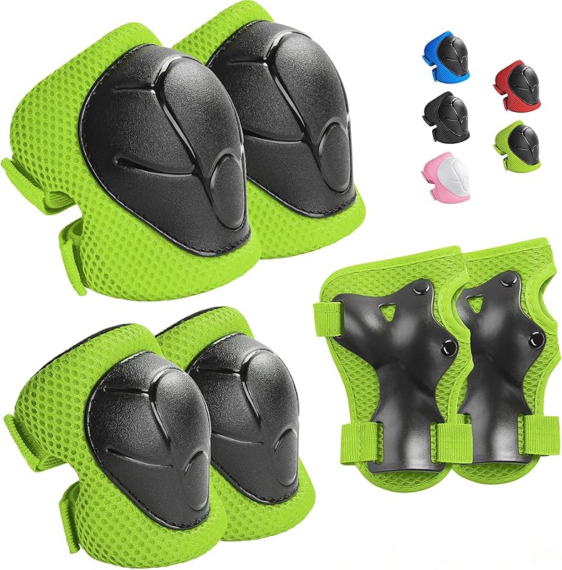 Kids Protective Gear Set Knee Pads for Kids 3-14 Years Toddler Knee and Elbow Pads with Wrist Guards 3 in 1 for Skating Cycling Bike Rollerblading Scooter
