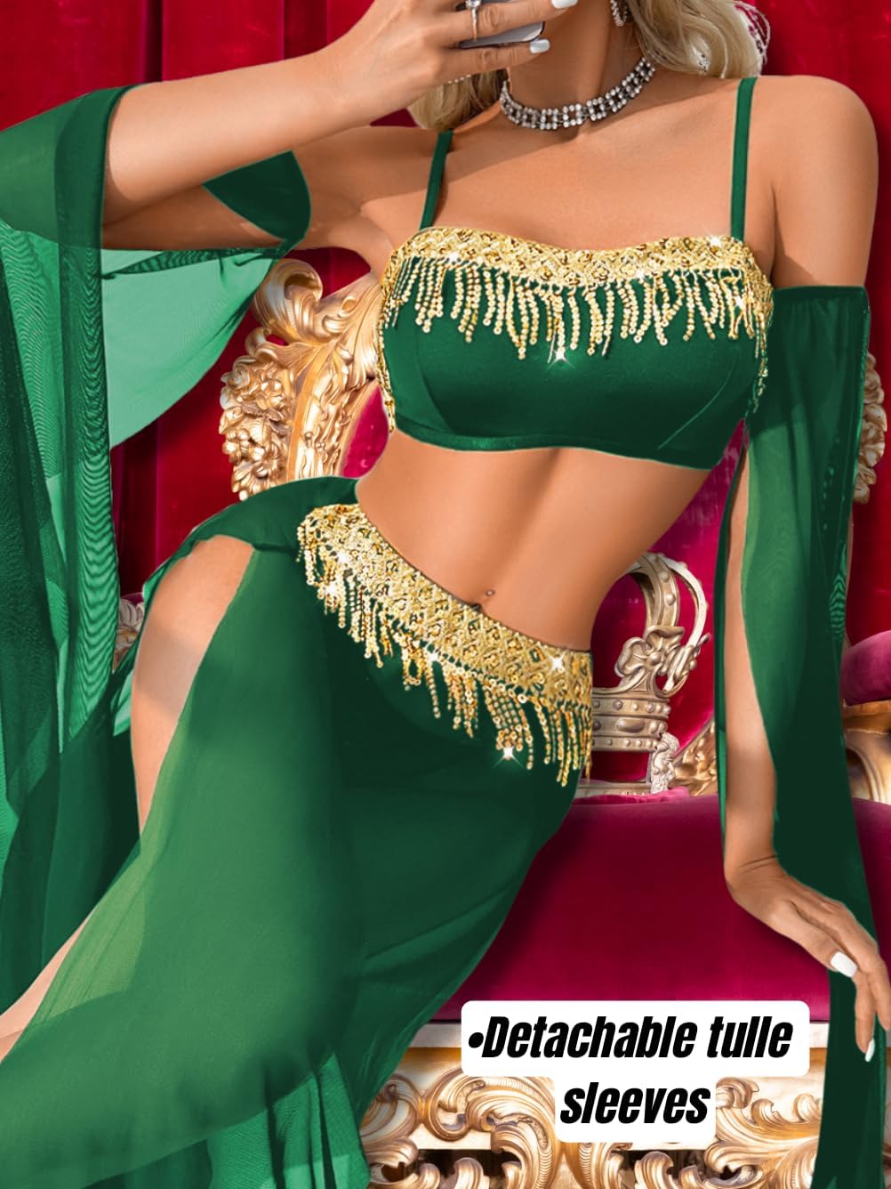 Exotic Wear Dancer Outfits,High Slit Skirt Sexy Lingerie For Women,Belly Dance Costume Cosplay Festival