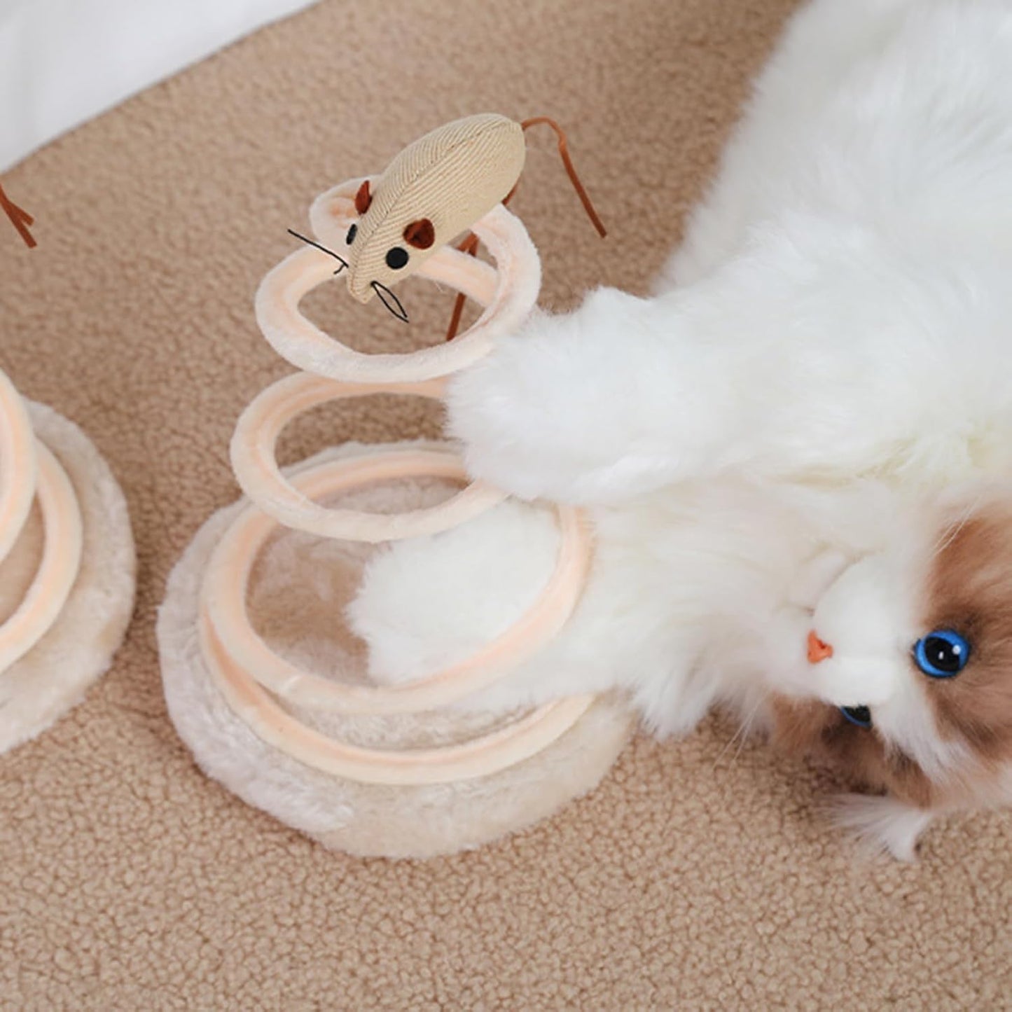 Generisch Katzen Spiralfeder Spielzeug | Interaktives Bewegungsspielzeug Für Katzen | Bereicherung Mit Mäusespielzeug Für Alle Rassen & Größen Katzenkinder Langeweile Reduzieren