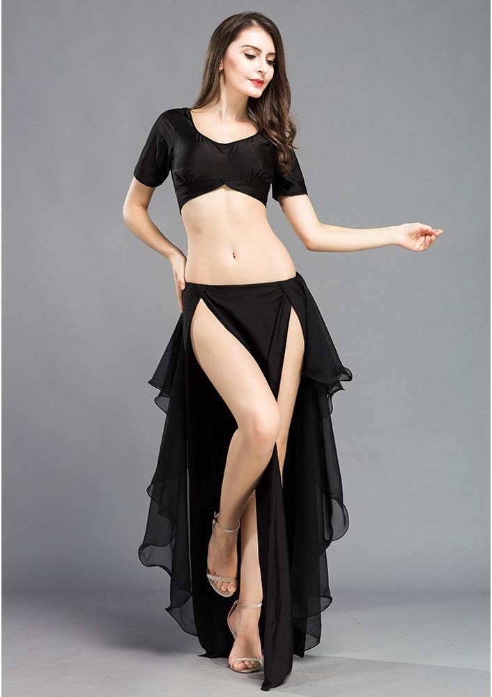 ROYAL SMEELA Belly Dance Costume Set for Women Belly Dancing Tops and Chiffon Skirt Dance Dresses, One Size, 6 Colors
