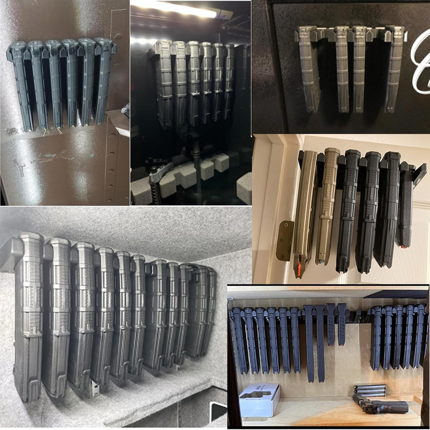 PMAG Wall Mount,AR Mag Holder, Mag Storage Rack for Amend 2, Hexmags, MFTmags,Magazine Display for PMAG 30 Round 5.56 223