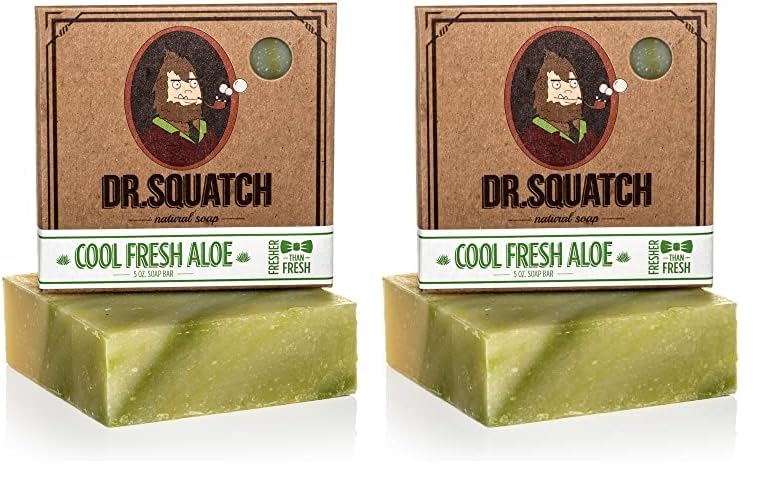 Dr. Squatch All Natural Bar Soap for Men with Zero Grit, Cool Fresh Aloe