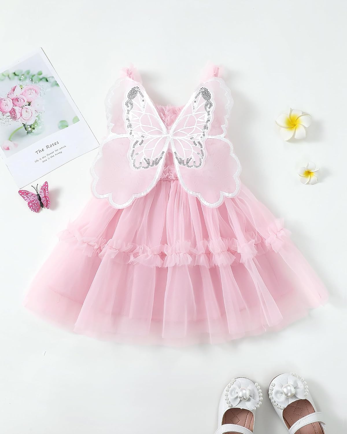 Baby Girl Dress Tulle Fairy Dress Toddler Girl Butterfly Summer Dresses Tutu Sundress Birthday Party Princess Clothes